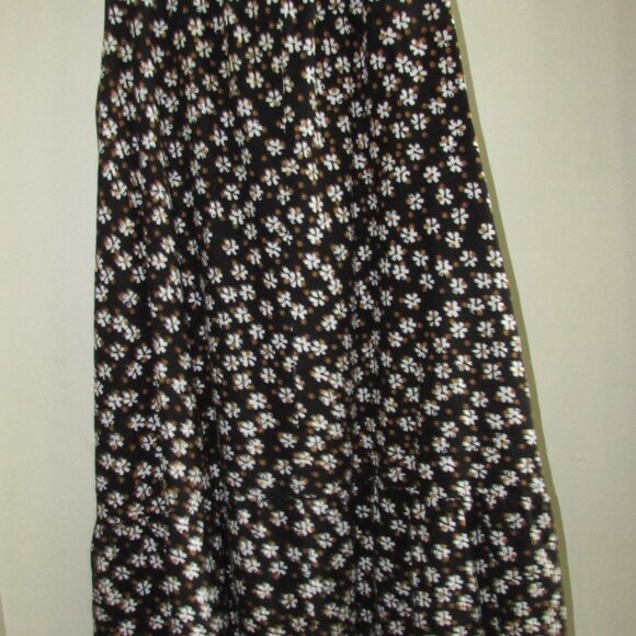 Women's Sonoma A-line, Sleeveless, Ruffled Neckline Black Floral Dress XXL - Picture 5 of 7